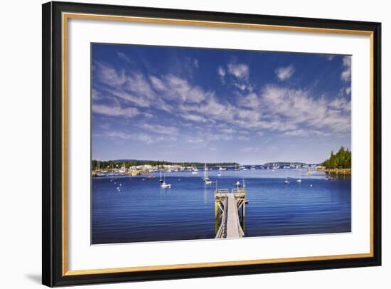 Pier near Southwest Harbor-Jon Hicks-Framed Photographic Print