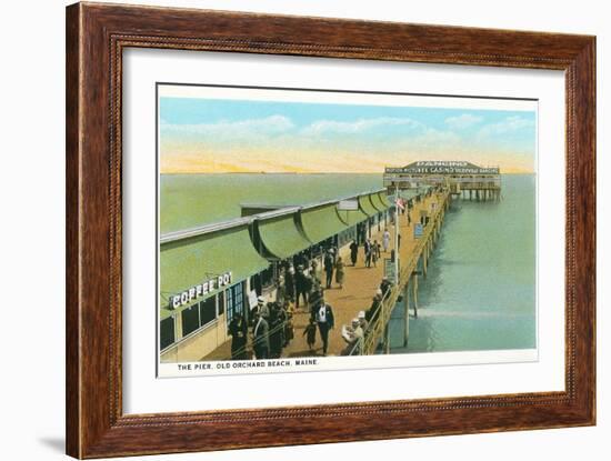 Pier, Old Orchard Beach, Maine-null-Framed Art Print