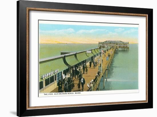 Pier, Old Orchard Beach, Maine-null-Framed Premium Giclee Print