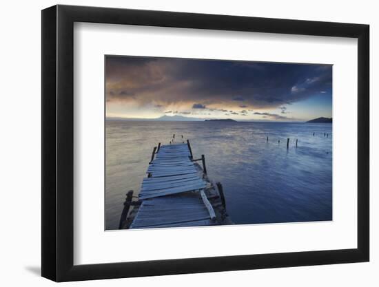 Pier on Isla del Sol (Island of the Sun) at Dawn, Lake Titicaca, Bolivia, South America-Ian Trower-Framed Photographic Print