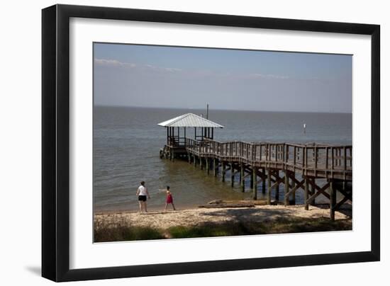 Pier On Mobile Bay-Carol Highsmith-Framed Art Print