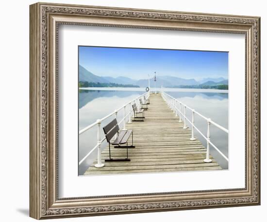 Pier on Ullswater in Lake District National Park-John Harper-Framed Photographic Print