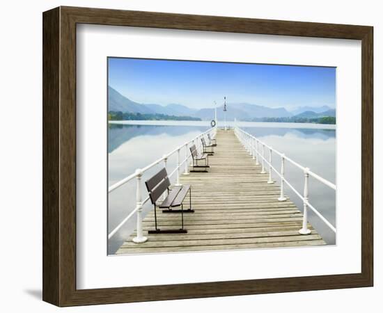 Pier on Ullswater in Lake District National Park-John Harper-Framed Photographic Print