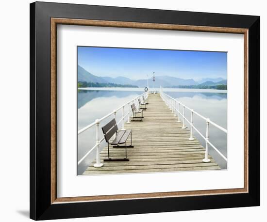 Pier on Ullswater in Lake District National Park-John Harper-Framed Photographic Print