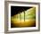 Pier over Calm Waters and Golden Sand-Jan Lakey-Framed Photographic Print