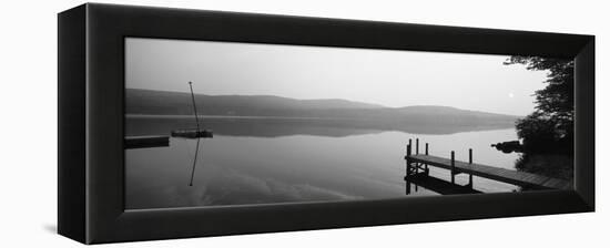 Pier, Pleasant Lake, New Hampshire, USA-null-Framed Stretched Canvas