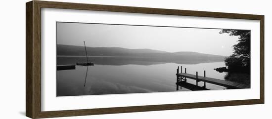 Pier, Pleasant Lake, New Hampshire, USA-null-Framed Premium Photographic Print