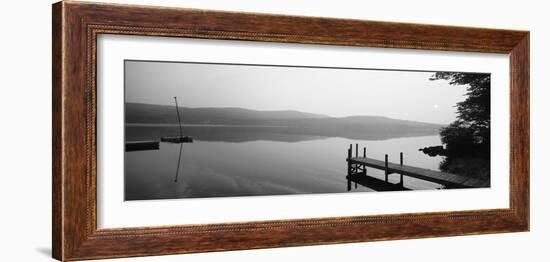 Pier, Pleasant Lake, New Hampshire, USA-null-Framed Premium Photographic Print