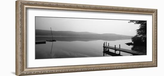 Pier, Pleasant Lake, New Hampshire, USA-null-Framed Photographic Print