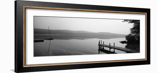 Pier, Pleasant Lake, New Hampshire, USA-null-Framed Photographic Print