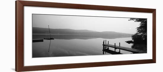 Pier, Pleasant Lake, New Hampshire, USA-null-Framed Photographic Print