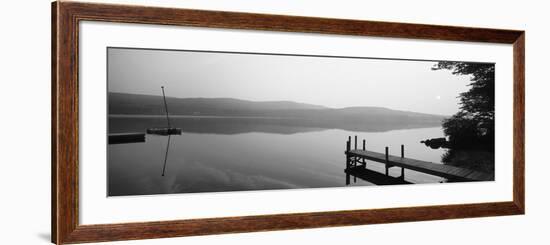 Pier, Pleasant Lake, New Hampshire, USA-null-Framed Photographic Print