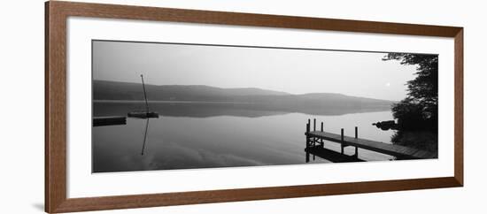 Pier, Pleasant Lake, New Hampshire, USA-null-Framed Photographic Print