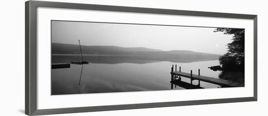 Pier, Pleasant Lake, New Hampshire, USA-null-Framed Photographic Print