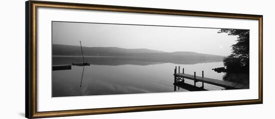 Pier, Pleasant Lake, New Hampshire, USA-null-Framed Photographic Print