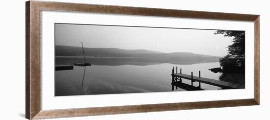 Pier, Pleasant Lake, New Hampshire, USA-null-Framed Photographic Print