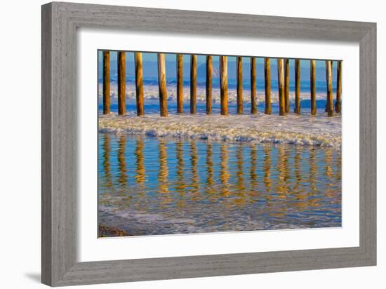 Pier Reflections I-Lee Peterson-Framed Photo