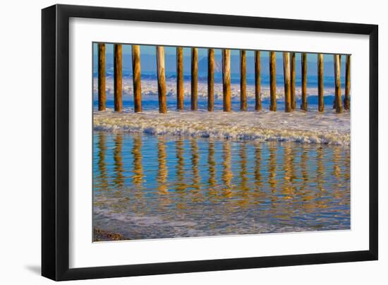 Pier Reflections I-Lee Peterson-Framed Photo