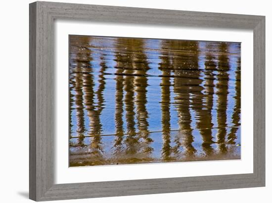 Pier Reflections II-Lee Peterson-Framed Photo