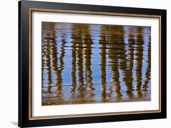 Pier Reflections II-Lee Peterson-Framed Photo