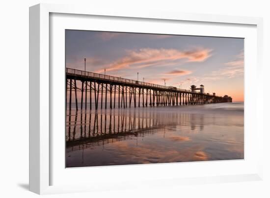 Pier Sunset 1-Lee Peterson-Framed Photographic Print