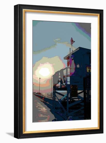 Pier, Venice Beach, California-Steve Ash-Framed Giclee Print