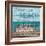 Pier View Weathered Wood Sign-Sam Appleman-Framed Art Print