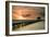 Pier with Palapa at Sunrise, Ambergris Caye, Belize-null-Framed Photographic Print