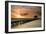 Pier with Palapa at Sunrise, Ambergris Caye, Belize-null-Framed Photographic Print