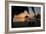 Pier with Palapa on Caribbean Sea at Sunrise, Maya Beach, Stann Creek District, Belize-null-Framed Photographic Print