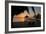 Pier with Palapa on Caribbean Sea at Sunrise, Maya Beach, Stann Creek District, Belize-null-Framed Photographic Print