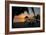 Pier with Palapa on Caribbean Sea at Sunrise, Maya Beach, Stann Creek District, Belize-null-Framed Photographic Print