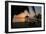 Pier with Palapa on Caribbean Sea at Sunrise, Maya Beach, Stann Creek District, Belize-null-Framed Photographic Print