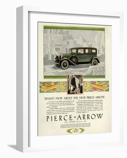 Pierce Arrow, Magazine Advertisement, USA, 1928-null-Framed Giclee Print