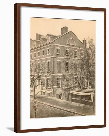 Pierce Butler Mansion, 8th and Chestnut Streets, C.1855-null-Framed Photographic Print