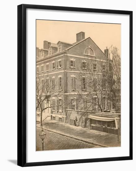 Pierce Butler Mansion, 8th and Chestnut Streets, C.1855-null-Framed Photographic Print