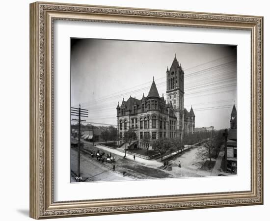 Pierce County Courthouse, Tacoma (1907)-Ashael Curtis-Framed Giclee Print