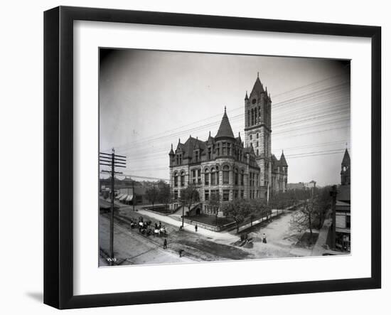 Pierce County Courthouse, Tacoma (1907)-Ashael Curtis-Framed Giclee Print