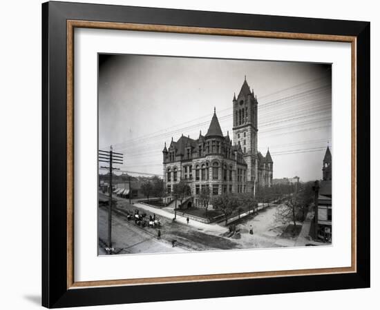 Pierce County Courthouse, Tacoma (1907)-Ashael Curtis-Framed Giclee Print