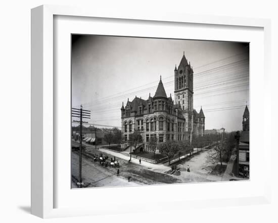 Pierce County Courthouse, Tacoma (1907)-Ashael Curtis-Framed Giclee Print