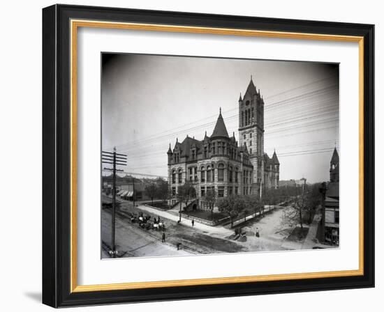 Pierce County Courthouse, Tacoma (1907)-Ashael Curtis-Framed Giclee Print