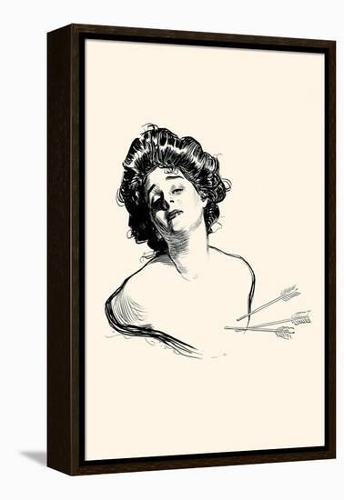 Pierced In the Heart-Charles Dana Gibson-Framed Stretched Canvas