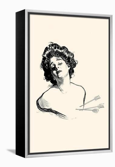 Pierced In the Heart-Charles Dana Gibson-Framed Stretched Canvas