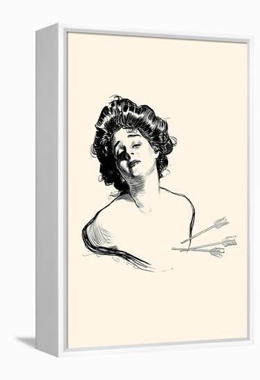 Pierced In the Heart-Charles Dana Gibson-Framed Stretched Canvas