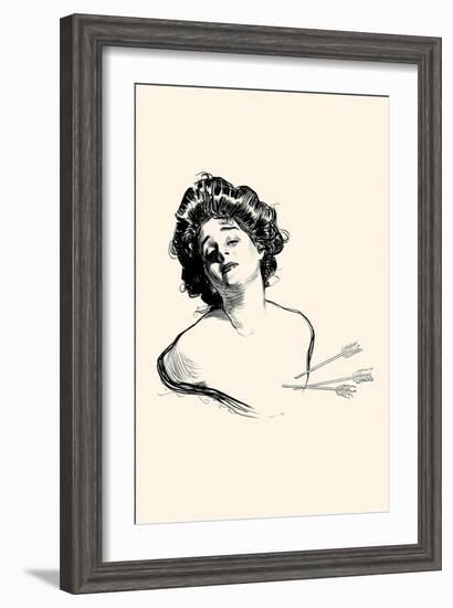 Pierced In the Heart-Charles Dana Gibson-Framed Art Print