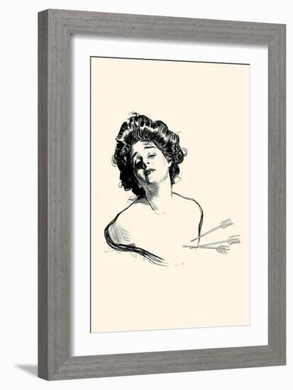 Pierced In the Heart-Charles Dana Gibson-Framed Art Print