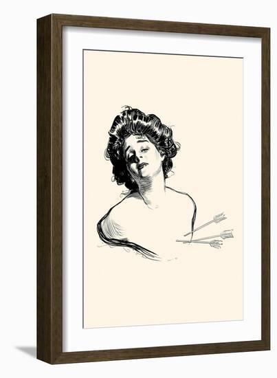 Pierced In the Heart-Charles Dana Gibson-Framed Art Print