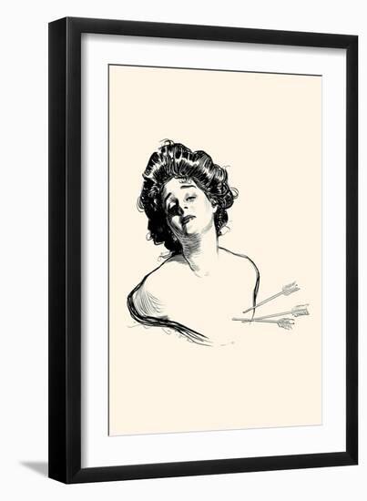 Pierced In the Heart-Charles Dana Gibson-Framed Art Print