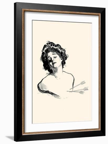 Pierced In the Heart-Charles Dana Gibson-Framed Art Print