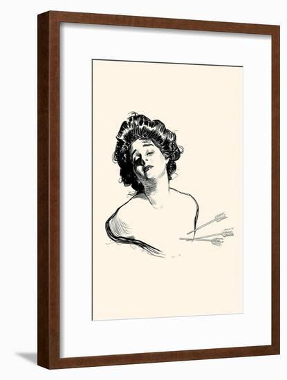 Pierced In the Heart-Charles Dana Gibson-Framed Art Print